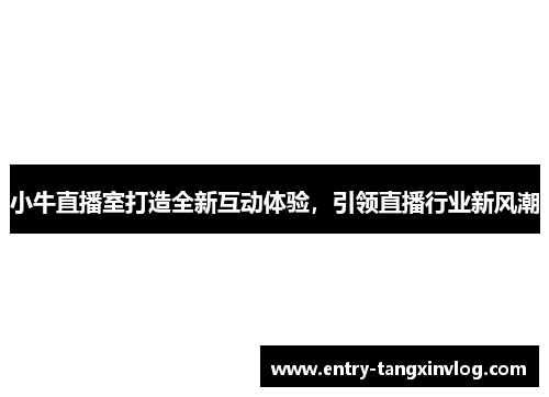 小牛直播室打造全新互动体验，引领直播行业新风潮